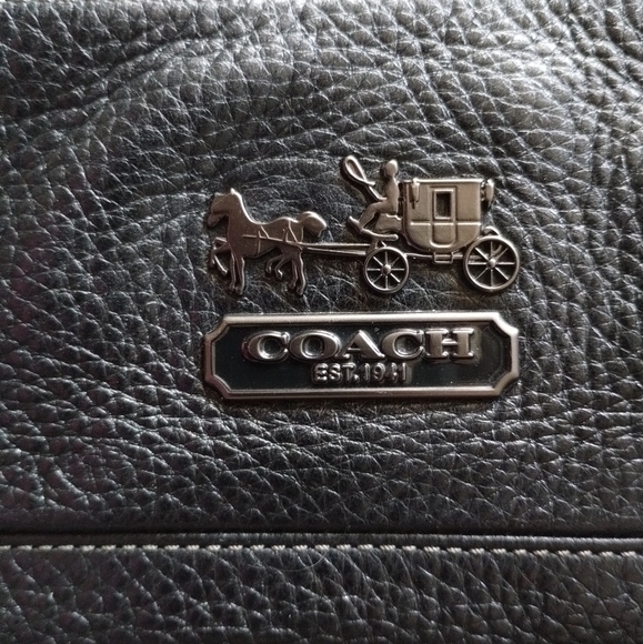 Coach Pebbled Leather Madison Tribeca East West Bag with Chain Strap Handles - Picture 5 of 16